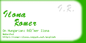 ilona romer business card
